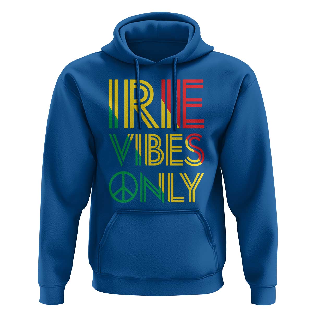 Irie Vibes Only Hoodie Rasta Reggae Roots Flag Music - Wonder Print Shop