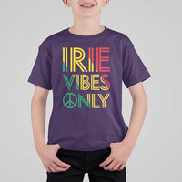 Irie Vibes Only T Shirt For Kid Rasta Reggae Roots Flag Music - Wonder Print Shop