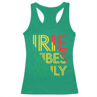 Irie Vibes Only Racerback Tank Top Rasta Reggae Roots Flag Music - Wonder Print Shop