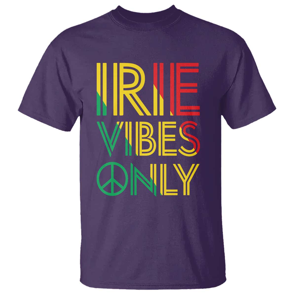 Irie Vibes Only T Shirt Rasta Reggae Roots Flag Music - Wonder Print Shop