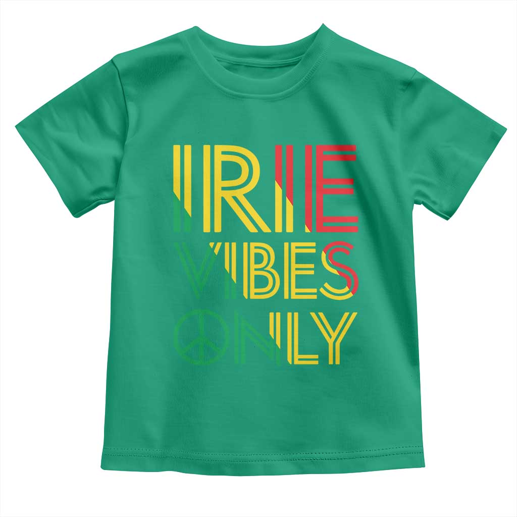 Irie Vibes Only Toddler T Shirt Rasta Reggae Roots Flag Music - Wonder Print Shop