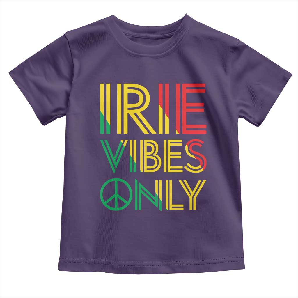 Irie Vibes Only Toddler T Shirt Rasta Reggae Roots Flag Music - Wonder Print Shop