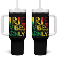 Irie Vibes Only Tumbler With Handle Rasta Reggae Roots Flag Music - Wonder Print Shop