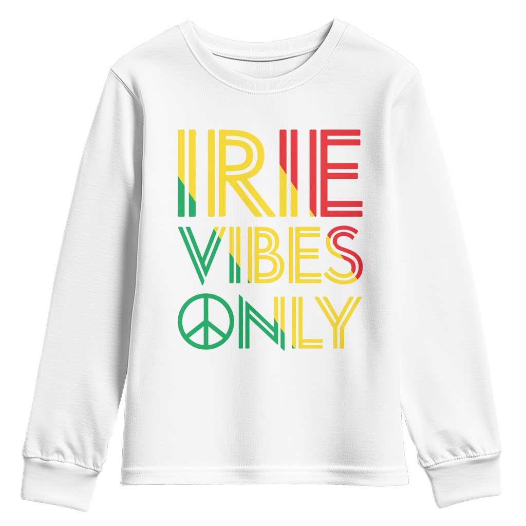 Irie Vibes Only Youth Sweatshirt Rasta Reggae Roots Flag Music - Wonder Print Shop