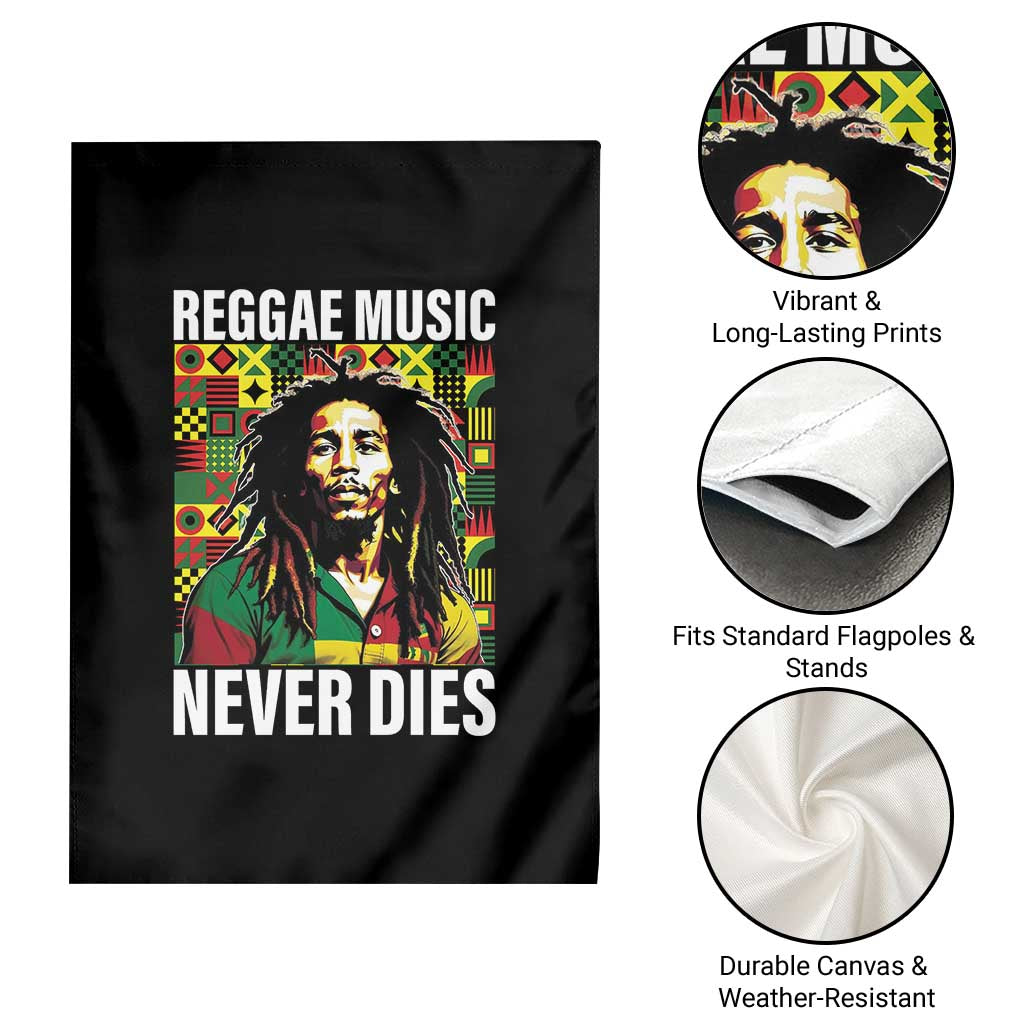 Legend Bob Garden Flag Reggae Music Never Dies Rasta - Wonder Print Shop