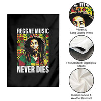 Legend Bob Garden Flag Reggae Music Never Dies Rasta - Wonder Print Shop