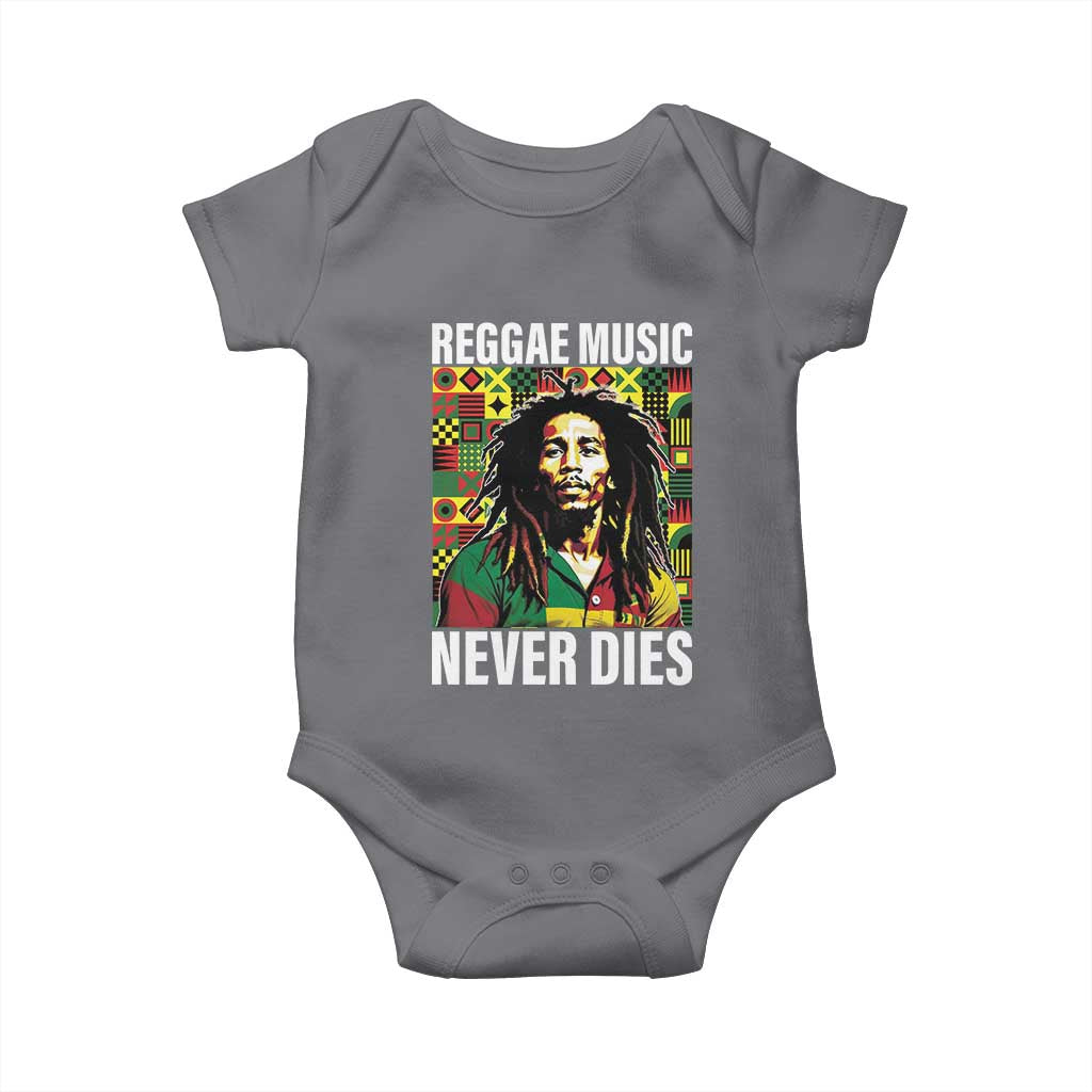 Legend Bob Baby Onesie Reggae Music Never Dies Rasta - Wonder Print Shop
