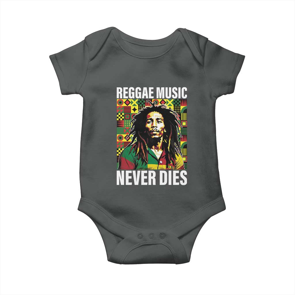 Legend Bob Baby Onesie Reggae Music Never Dies Rasta - Wonder Print Shop