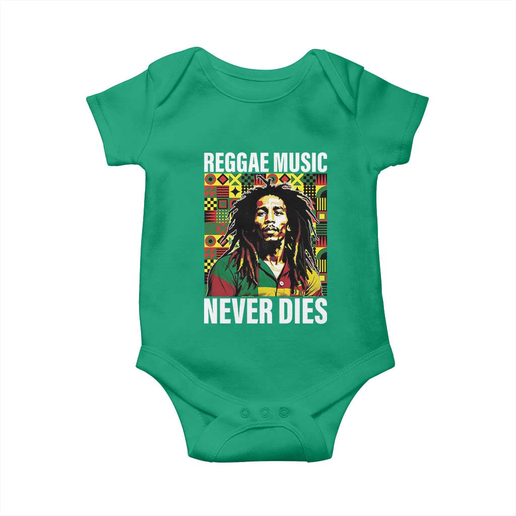 Legend Bob Baby Onesie Reggae Music Never Dies Rasta - Wonder Print Shop