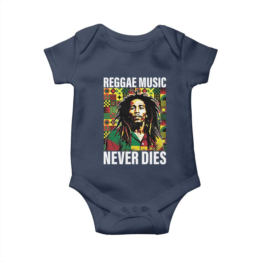 Legend Bob Baby Onesie Reggae Music Never Dies Rasta - Wonder Print Shop