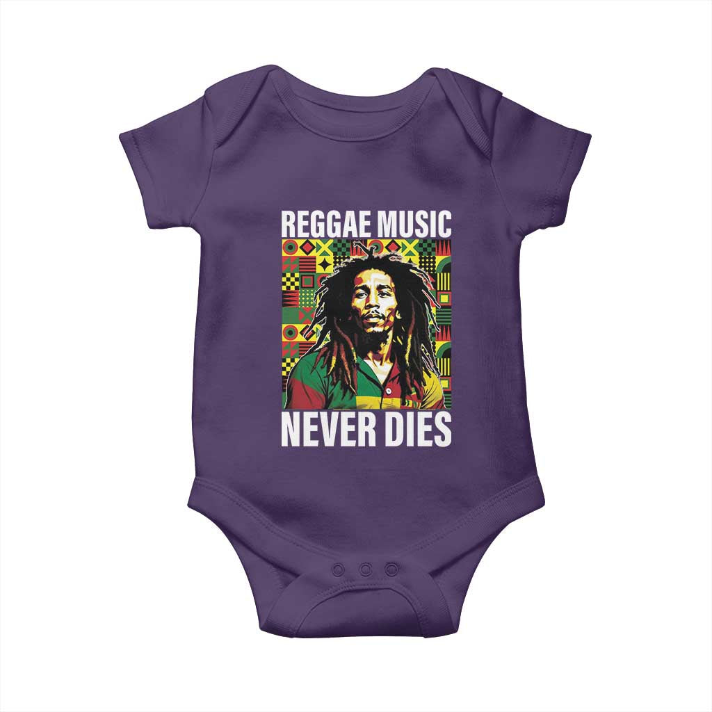 Legend Bob Baby Onesie Reggae Music Never Dies Rasta - Wonder Print Shop