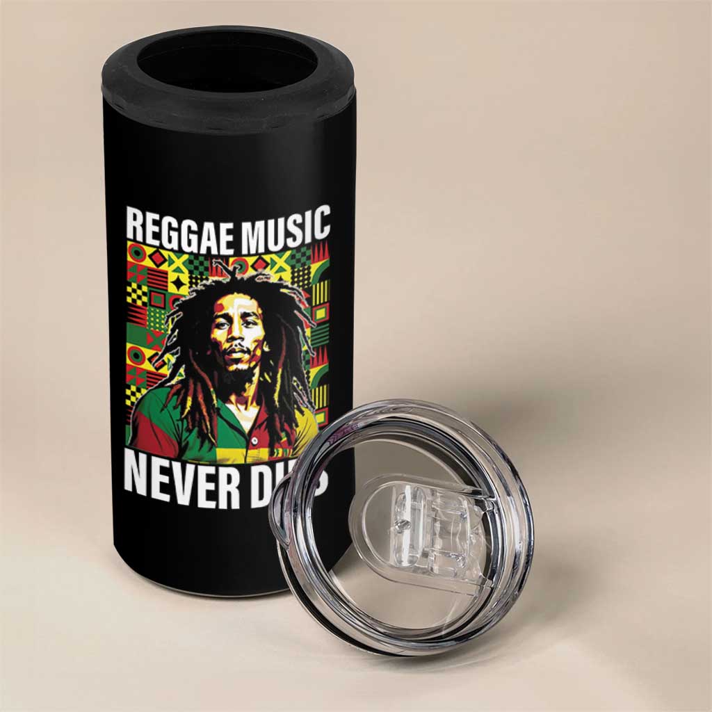 Legend Bob 4 in 1 Can Cooler Tumbler Reggae Music Never Dies Rasta - Wonder Print Shop