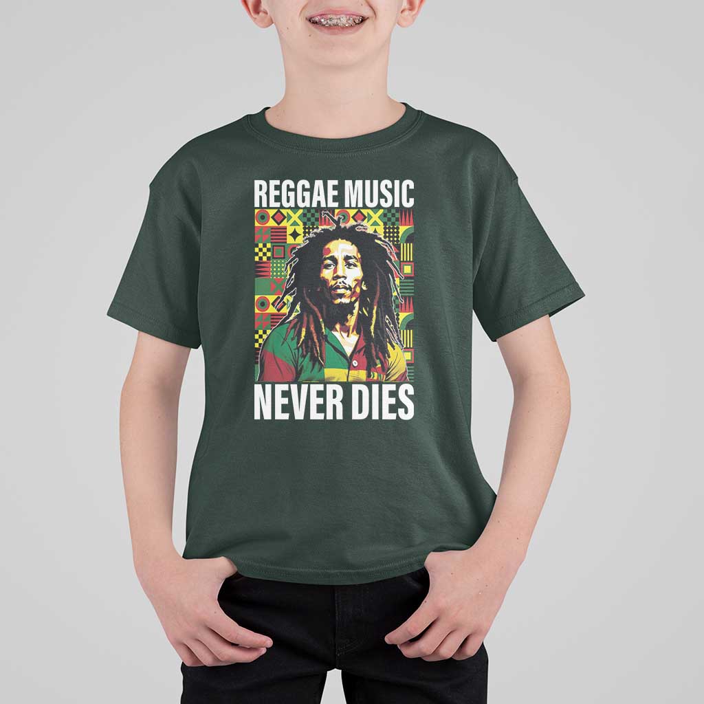 Legend Bob T Shirt For Kid Reggae Music Never Dies Rasta - Wonder Print Shop