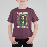 Legend Bob T Shirt For Kid Reggae Music Never Dies Rasta - Wonder Print Shop
