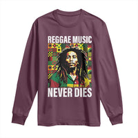 Legend Bob Long Sleeve Shirt Reggae Music Never Dies Rasta - Wonder Print Shop