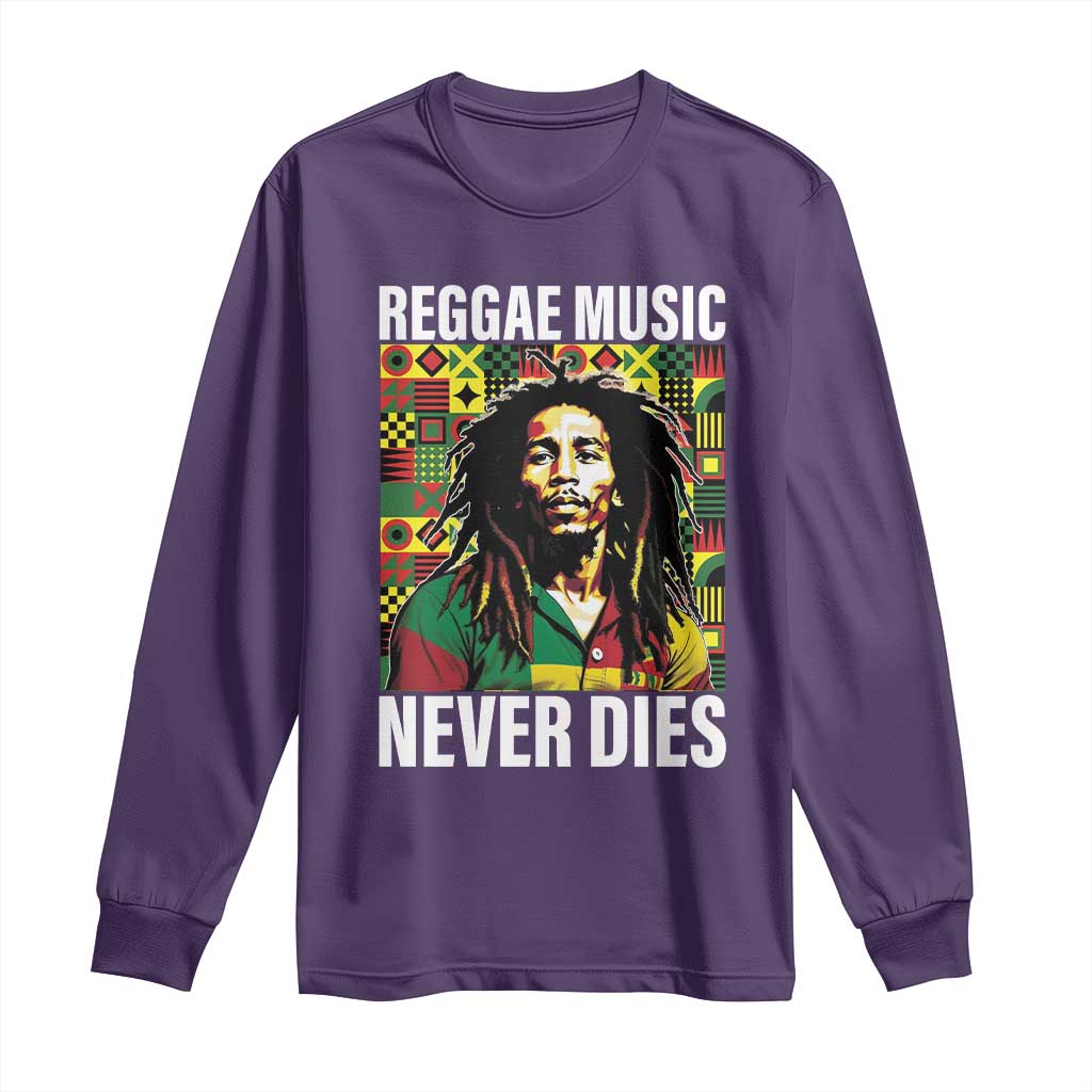 Legend Bob Long Sleeve Shirt Reggae Music Never Dies Rasta - Wonder Print Shop