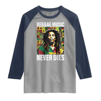 Legend Bob Raglan Shirt Reggae Music Never Dies Rasta - Wonder Print Shop