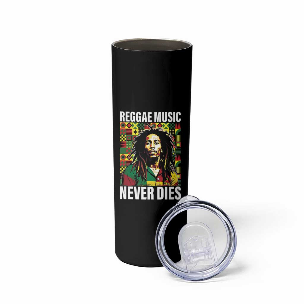 Legend Bob Skinny Tumbler Reggae Music Never Dies Rasta - Wonder Print Shop