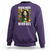 Legend Bob Sweatshirt Reggae Music Never Dies Rasta - Wonder Print Shop
