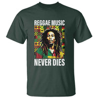 Legend Bob T Shirt Reggae Music Never Dies Rasta - Wonder Print Shop