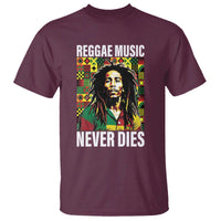 Legend Bob T Shirt Reggae Music Never Dies Rasta - Wonder Print Shop