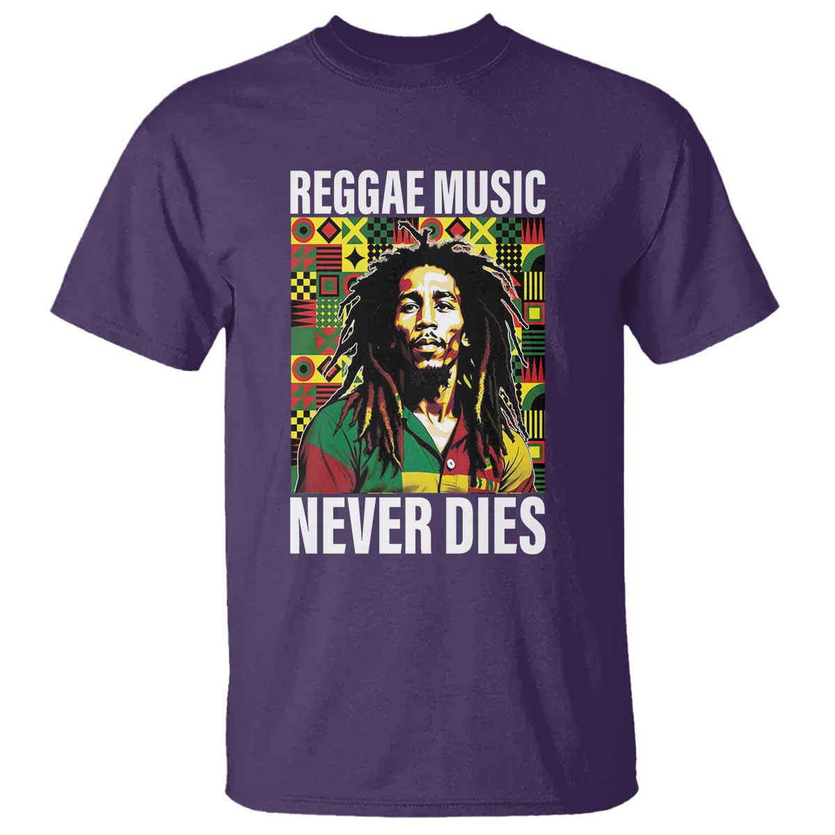 Legend Bob T Shirt Reggae Music Never Dies Rasta - Wonder Print Shop