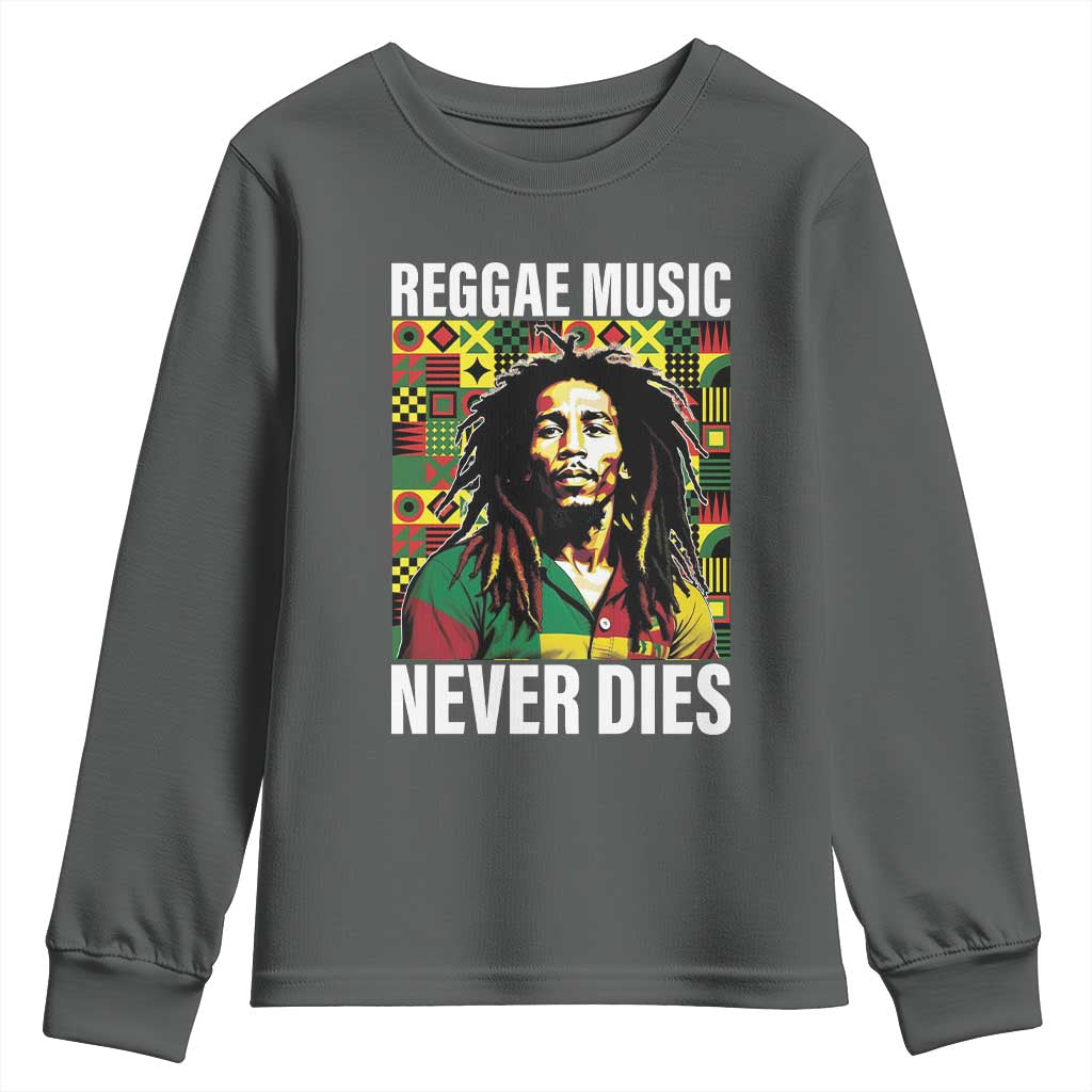 Legend Bob Youth Sweatshirt Reggae Music Never Dies Rasta - Wonder Print Shop