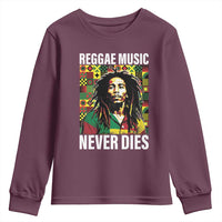 Legend Bob Youth Sweatshirt Reggae Music Never Dies Rasta - Wonder Print Shop