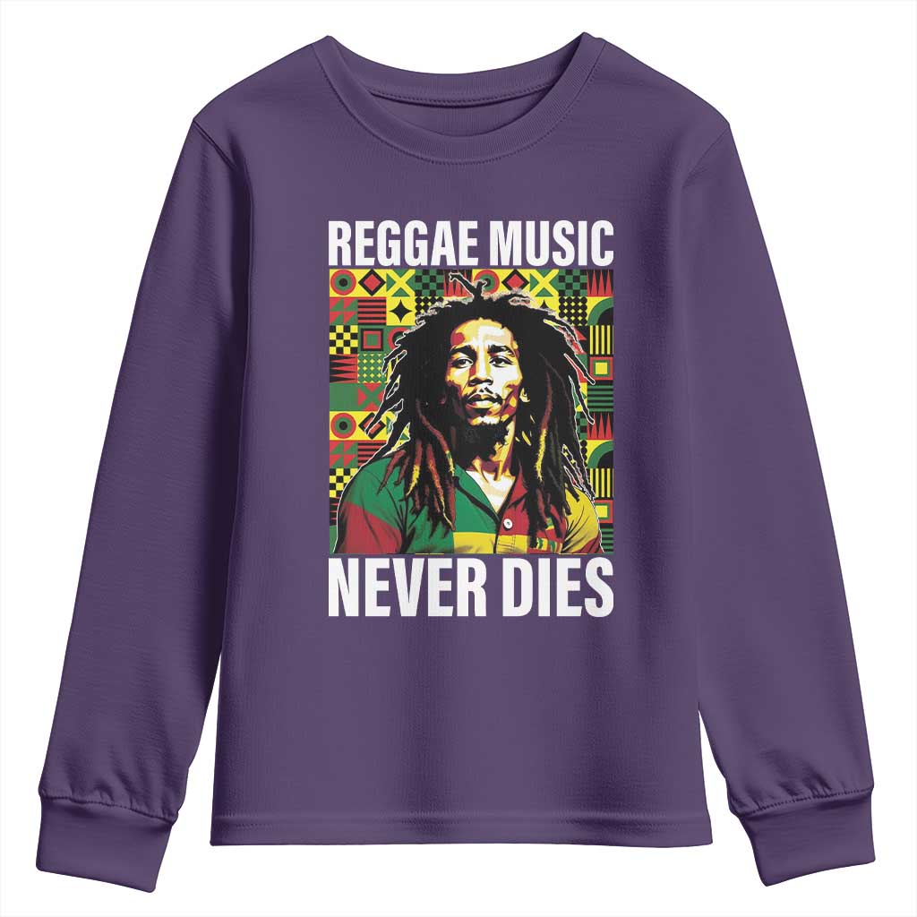 Legend Bob Youth Sweatshirt Reggae Music Never Dies Rasta - Wonder Print Shop