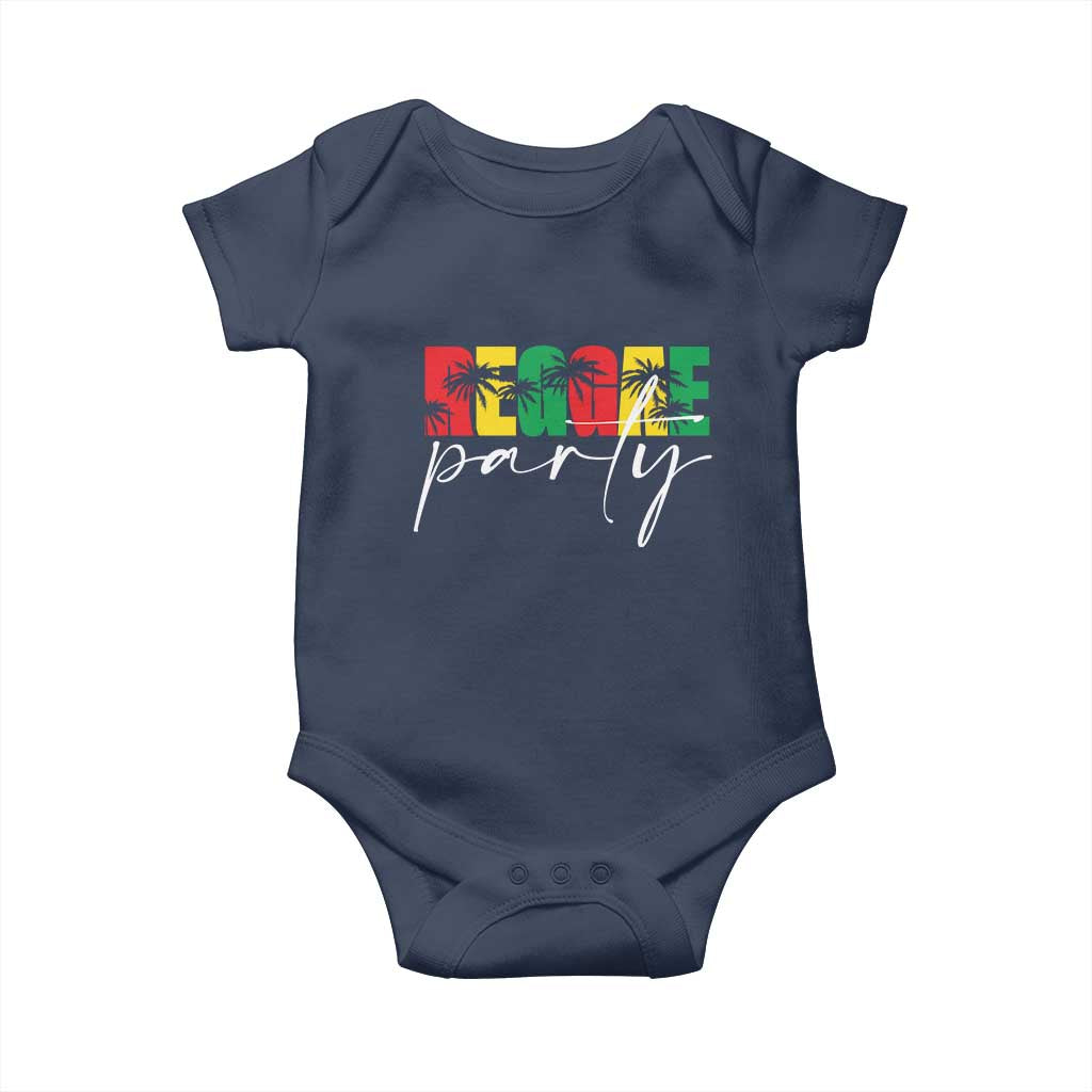 Reggae Party Baby Onesie Rastafari Jamaican Palm Tree Music - Wonder Print Shop