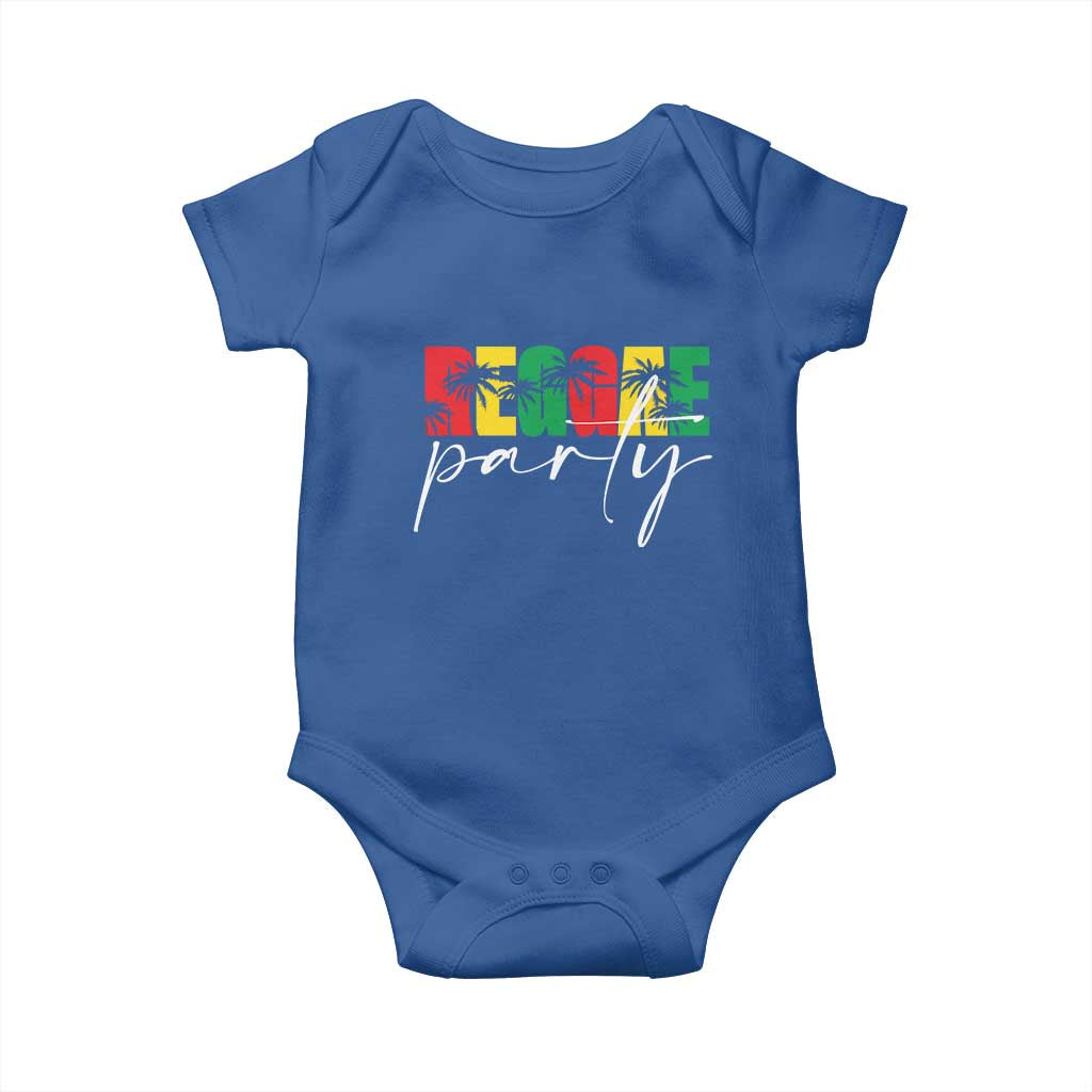 Reggae Party Baby Onesie Rastafari Jamaican Palm Tree Music - Wonder Print Shop