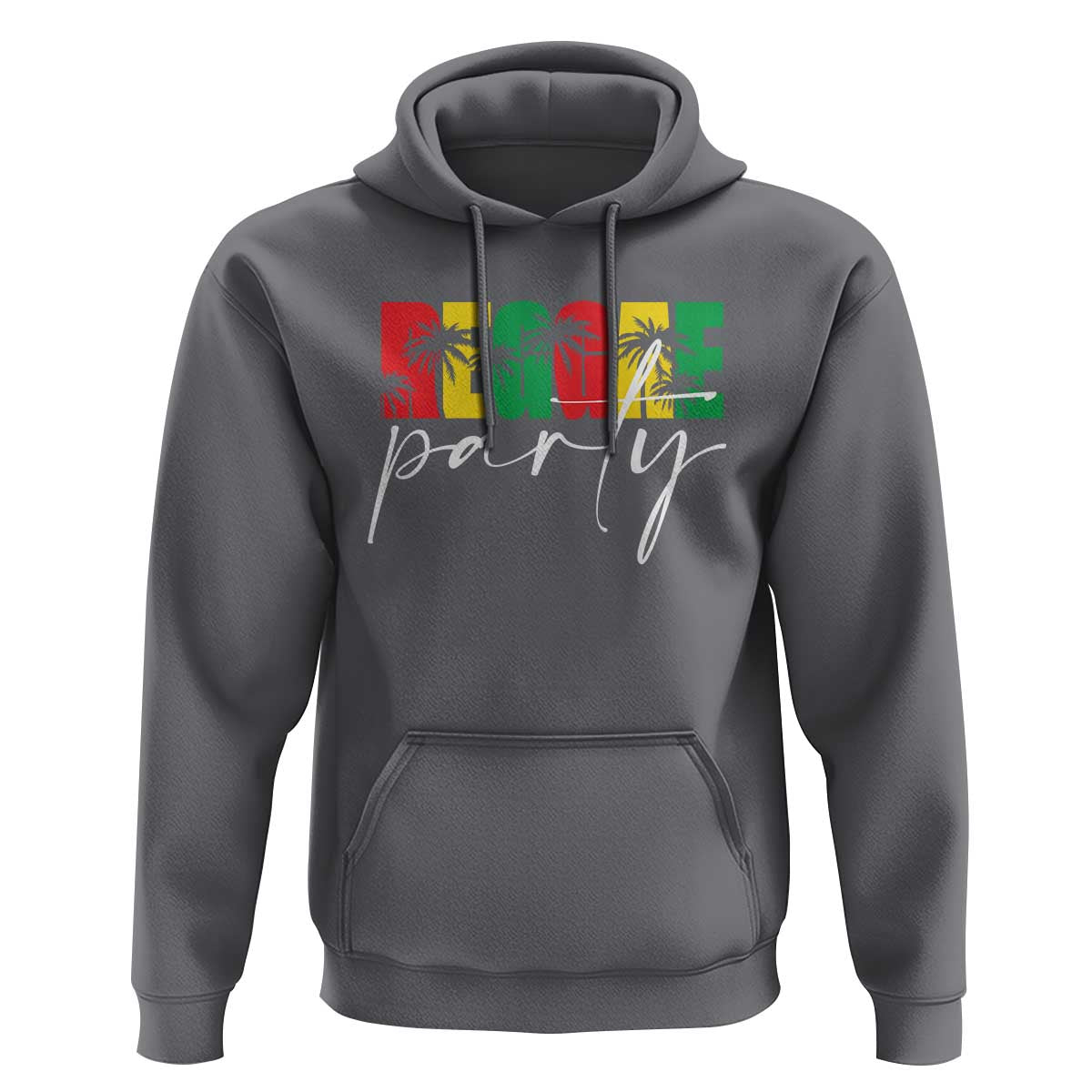 Reggae Party Hoodie Rastafari Jamaican Palm Tree Music - Wonder Print Shop