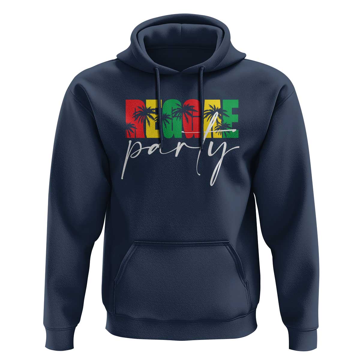 Reggae Party Hoodie Rastafari Jamaican Palm Tree Music - Wonder Print Shop