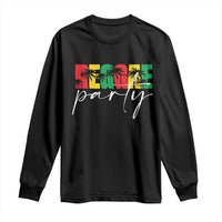 Reggae Party Long Sleeve Shirt Rastafari Jamaican Palm Tree Music - Wonder Print Shop