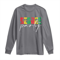 Reggae Party Long Sleeve Shirt Rastafari Jamaican Palm Tree Music - Wonder Print Shop