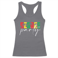 Reggae Party Racerback Tank Top Rastafari Jamaican Palm Tree Music - Wonder Print Shop