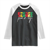 Reggae Party Raglan Shirt Rastafari Jamaican Palm Tree Music - Wonder Print Shop