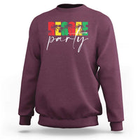Reggae Party Sweatshirt Rastafari Jamaican Palm Tree Music - Wonder Print Shop