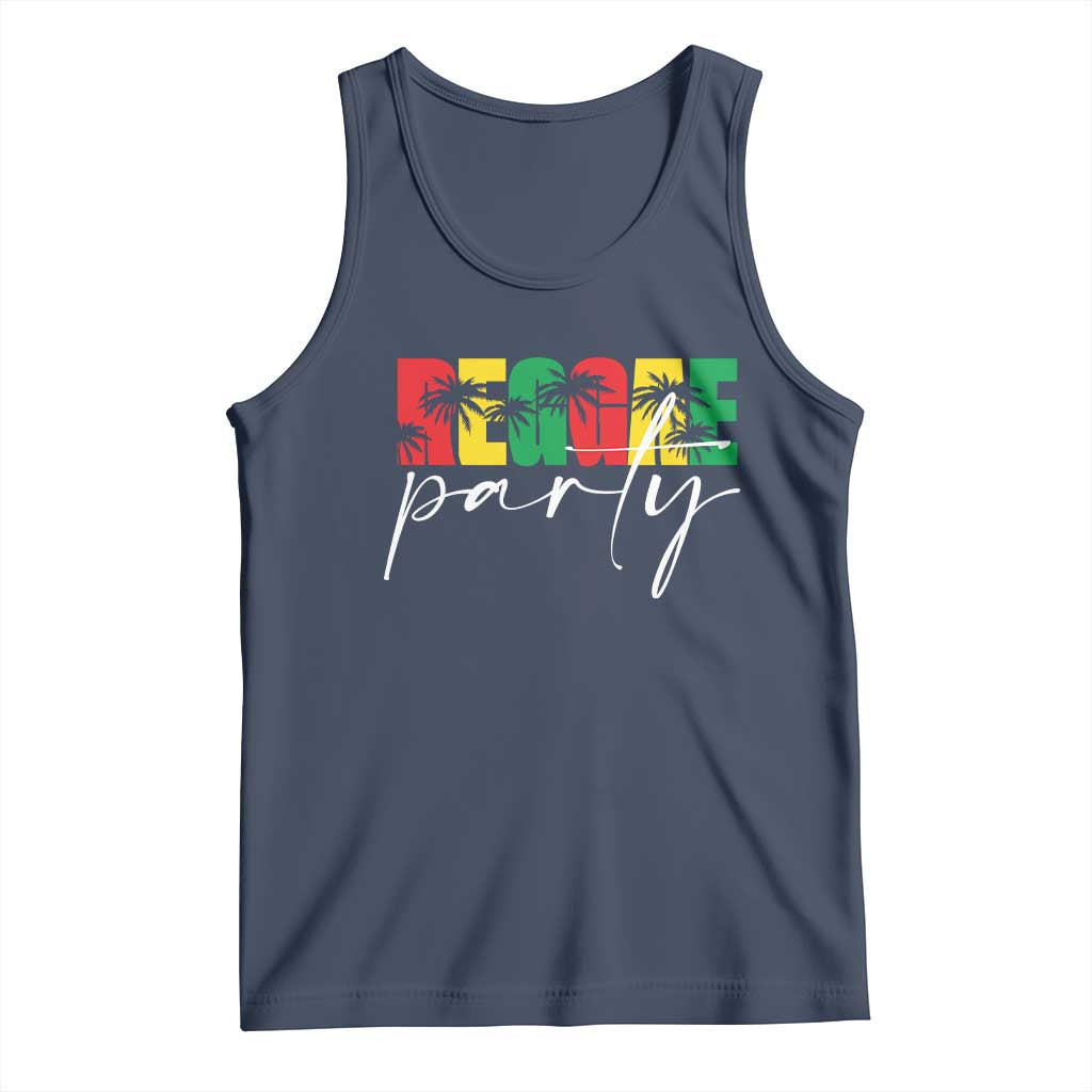 Reggae Party Tank Top Rastafari Jamaican Palm Tree Music - Wonder Print Shop