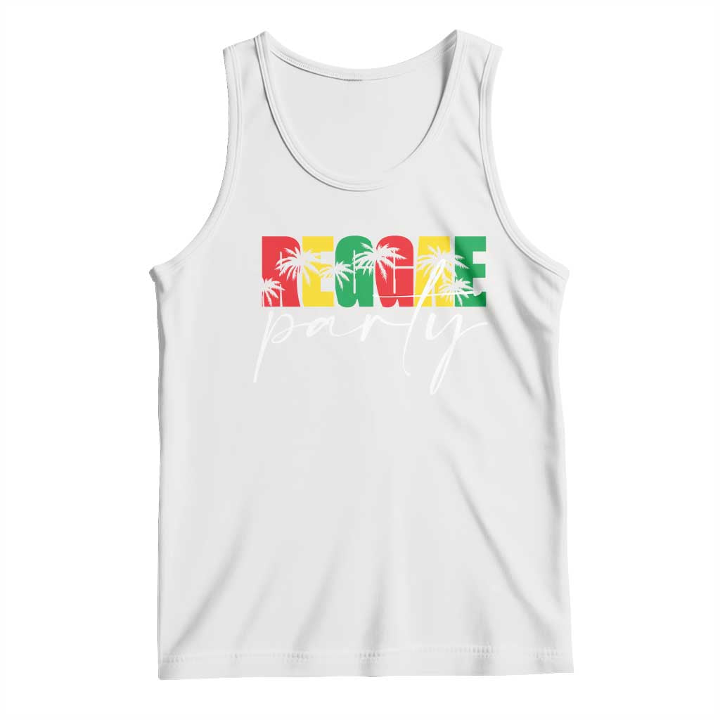 Reggae Party Tank Top Rastafari Jamaican Palm Tree Music - Wonder Print Shop