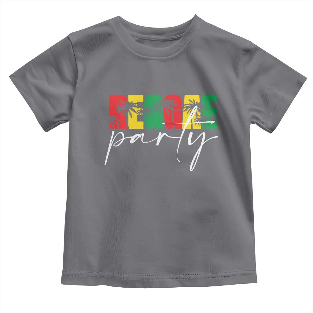 Reggae Party Toddler T Shirt Rastafari Jamaican Palm Tree Music - Wonder Print Shop