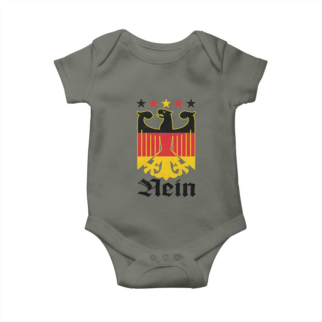 Funny German Eagle Baby Onesie Vintage Nein No Germany Souvenir Oktoberfest - Wonder Print Shop
