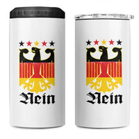 Funny German Eagle 4 in 1 Can Cooler Tumbler Vintage Nein No Germany Souvenir Oktoberfest - Wonder Print Shop