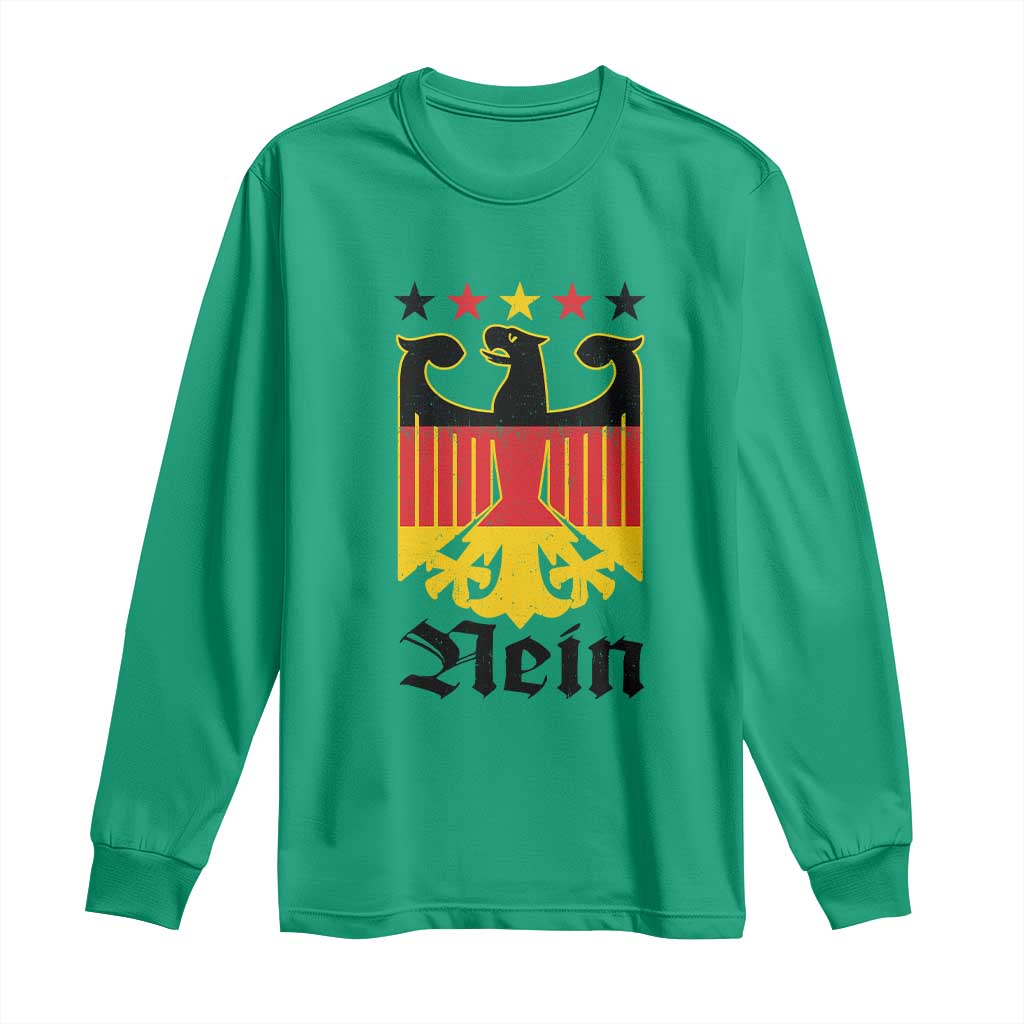 Funny German Eagle Long Sleeve Shirt Vintage Nein No Germany Souvenir Oktoberfest - Wonder Print Shop