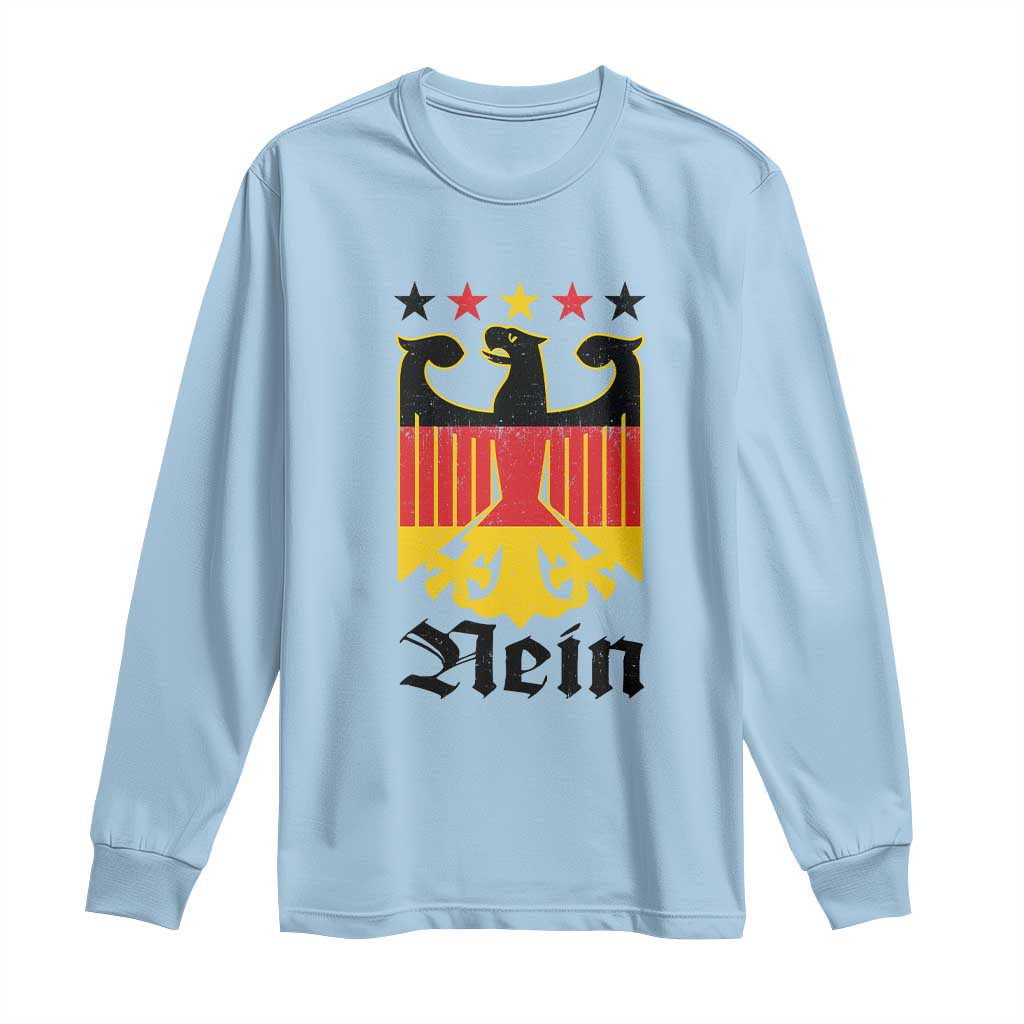 Funny German Eagle Long Sleeve Shirt Vintage Nein No Germany Souvenir Oktoberfest - Wonder Print Shop
