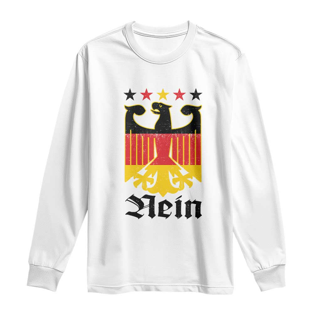 Funny German Eagle Long Sleeve Shirt Vintage Nein No Germany Souvenir Oktoberfest - Wonder Print Shop