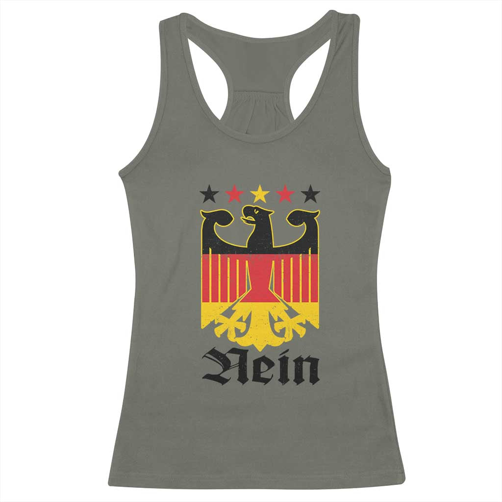Funny German Eagle Racerback Tank Top Vintage Nein No Germany Souvenir Oktoberfest - Wonder Print Shop