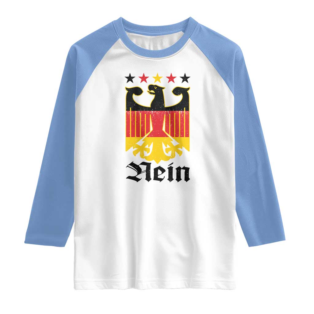 Funny German Eagle Raglan Shirt Vintage Nein No Germany Souvenir Oktoberfest - Wonder Print Shop