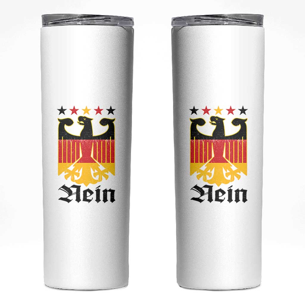 Funny German Eagle Skinny Tumbler Vintage Nein No Germany Souvenir Oktoberfest - Wonder Print Shop