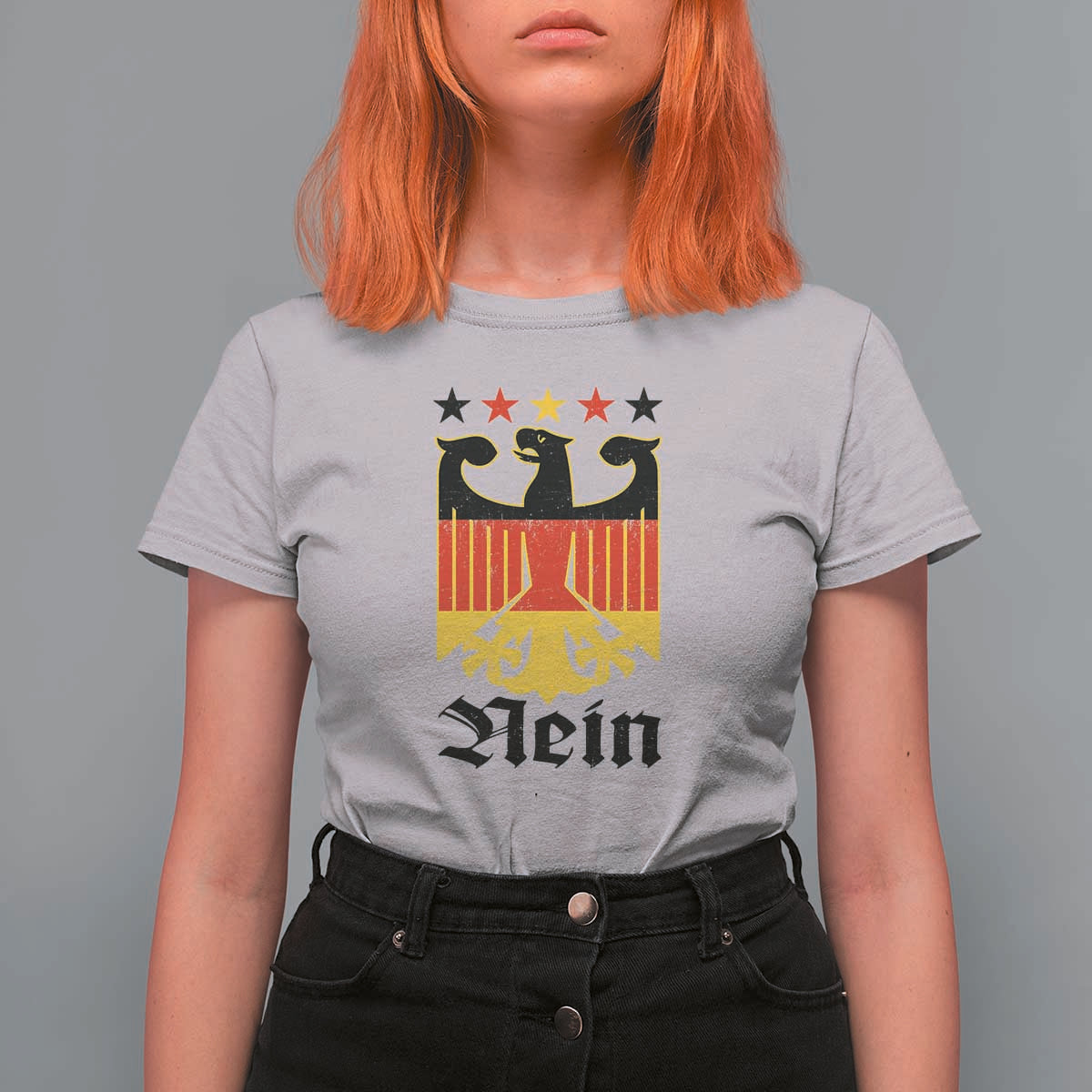 Funny German Eagle T Shirt For Women Vintage Nein No Germany Souvenir Oktoberfest - Wonder Print Shop